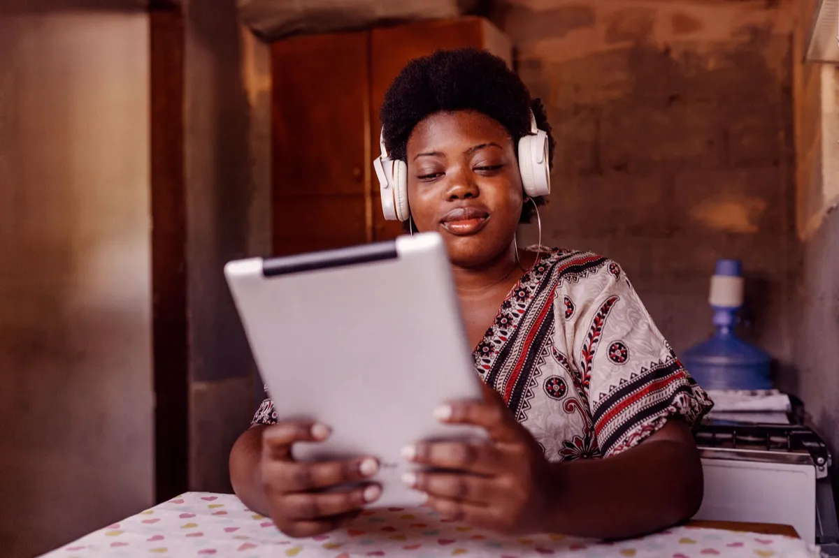 Person using tablet